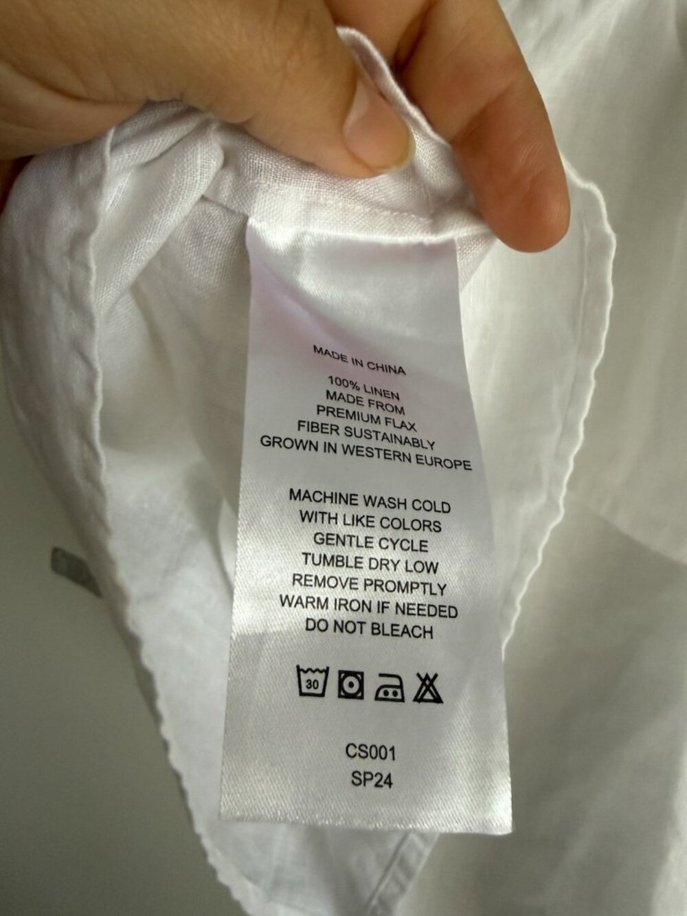 Quince 100% European Linen White Square Neck Tank Beach Coastal Effortless M - Picture 8 of 9